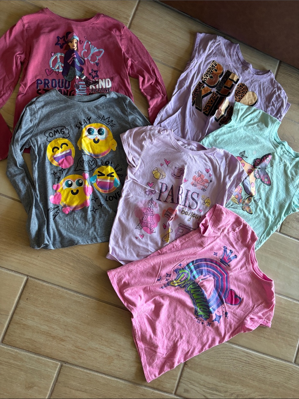 Bundle of girl’s Children’s Place tops long sleeve (2) short sleeve (4) size 7/8